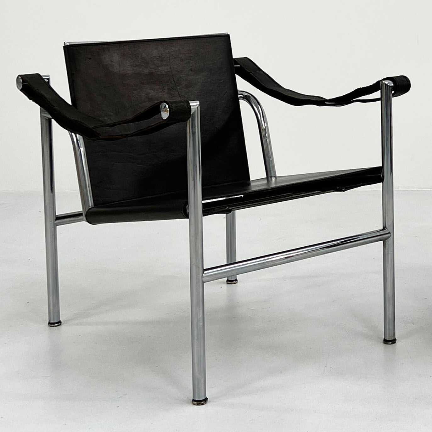 Black LC1 armchair by Le Corbusier for Cassina, 1970