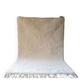 Tapis en laine pure blanche traditionnelle artisanale taille 1,5/2,5 cm