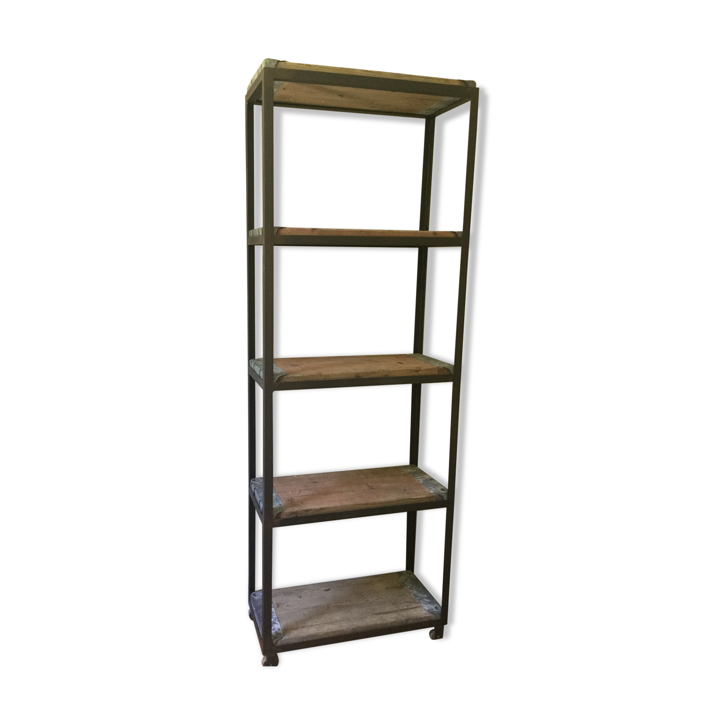 Industrial wood and iron shelf