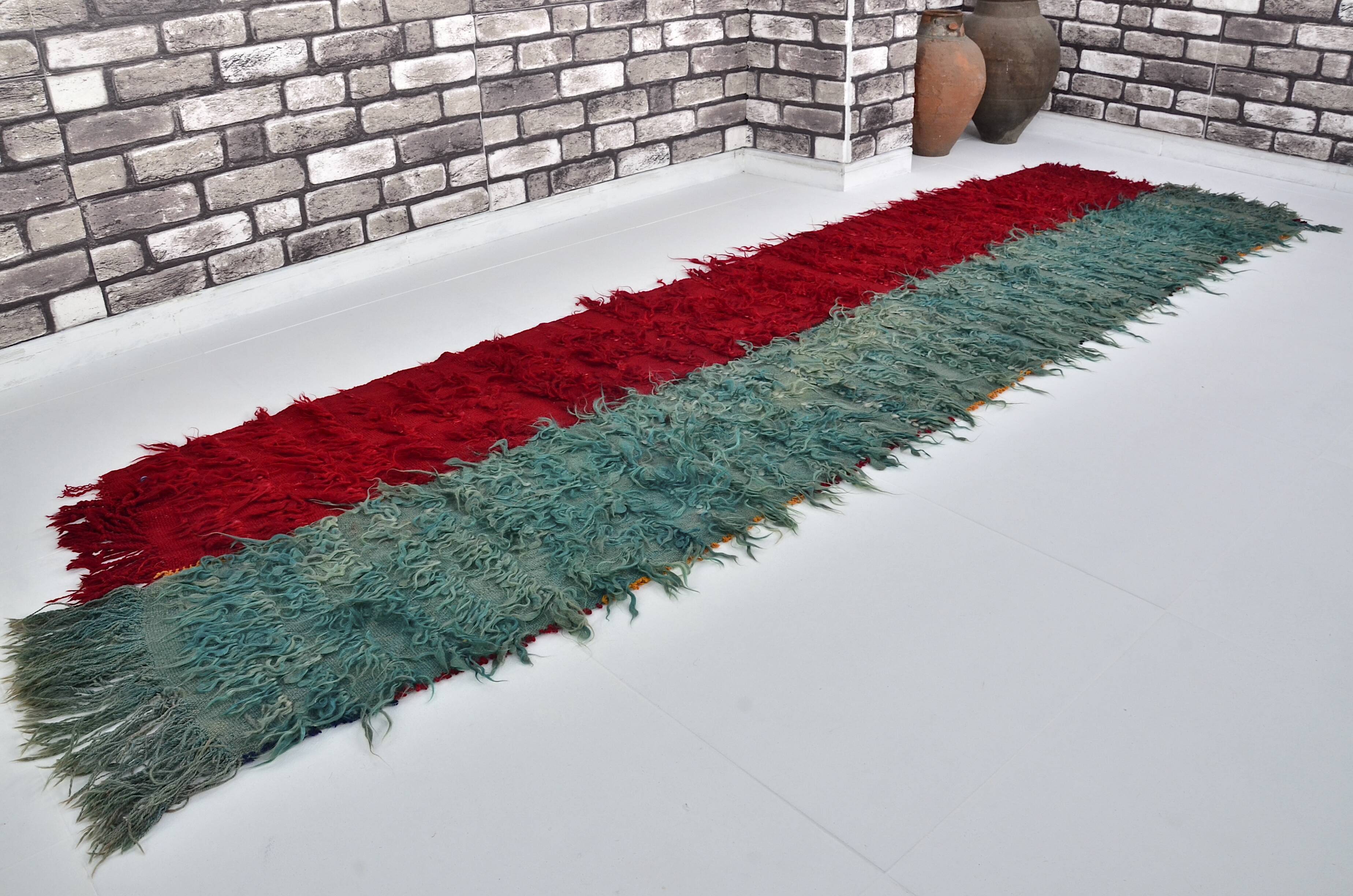 Vintage Turkish Angora Wool Carpet sku 3062