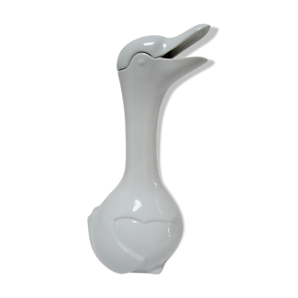 Pichet zoomorphe oiseau oie porcelaine