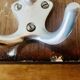 Wooden wall coat rack with vintage mirror - 6 hooks