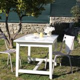 Patina white farm table