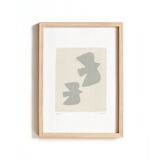 Abstract painting on paper - Birds B137 - painting signed eawy