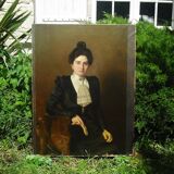 Portrait Adolphe Demange élègante aux gants 1899