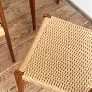 6 chairs by Poul Cadovius, walnut, with new seats, Mid Century.