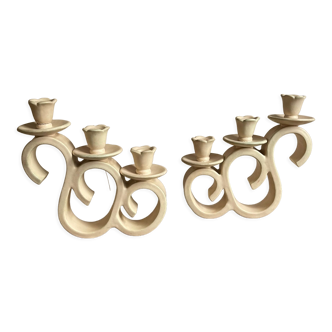 Pair of candle holders