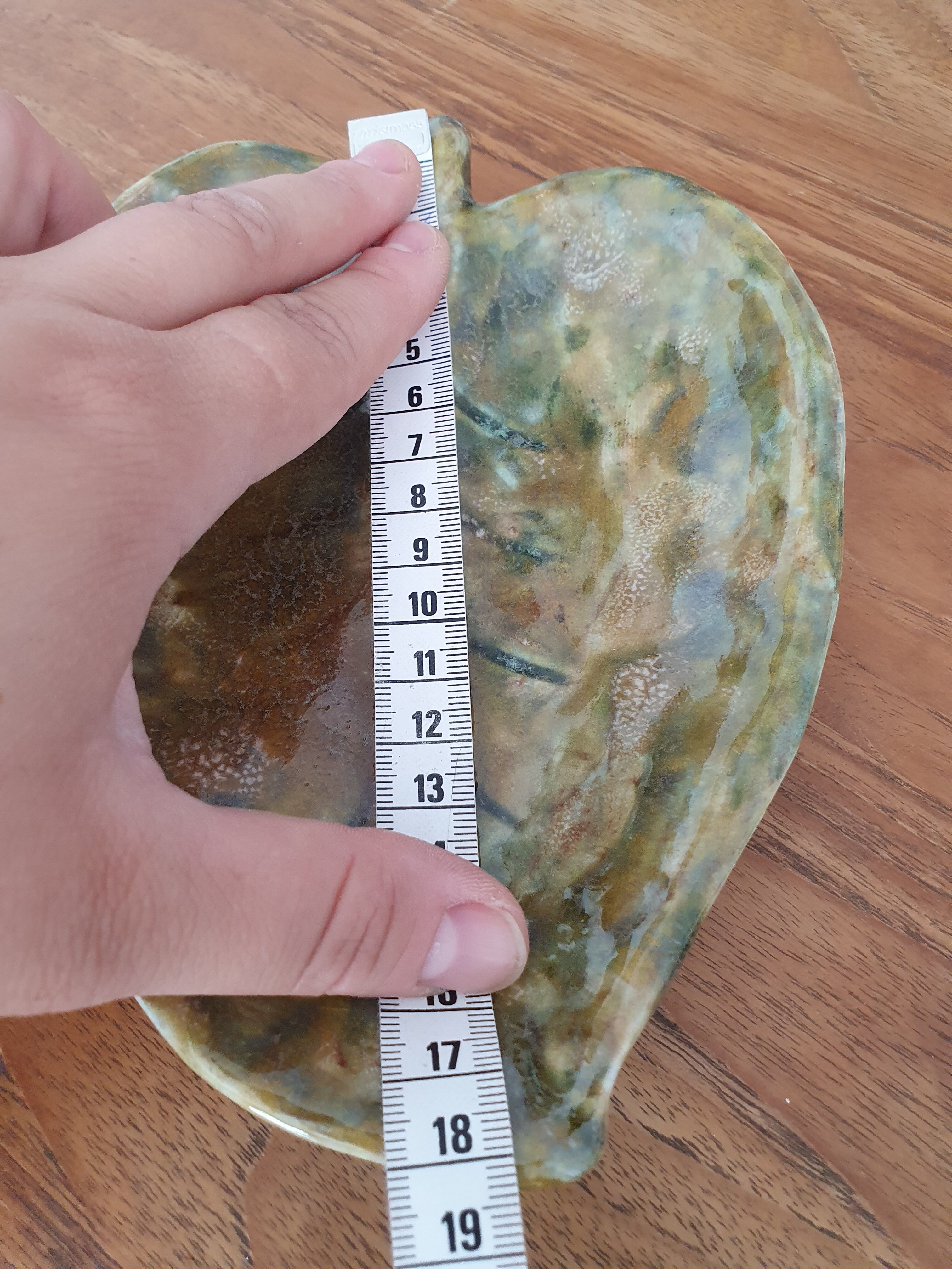 Trinket bowl green enamelled ceramic sheet