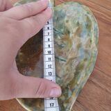 Trinket bowl green enamelled ceramic sheet