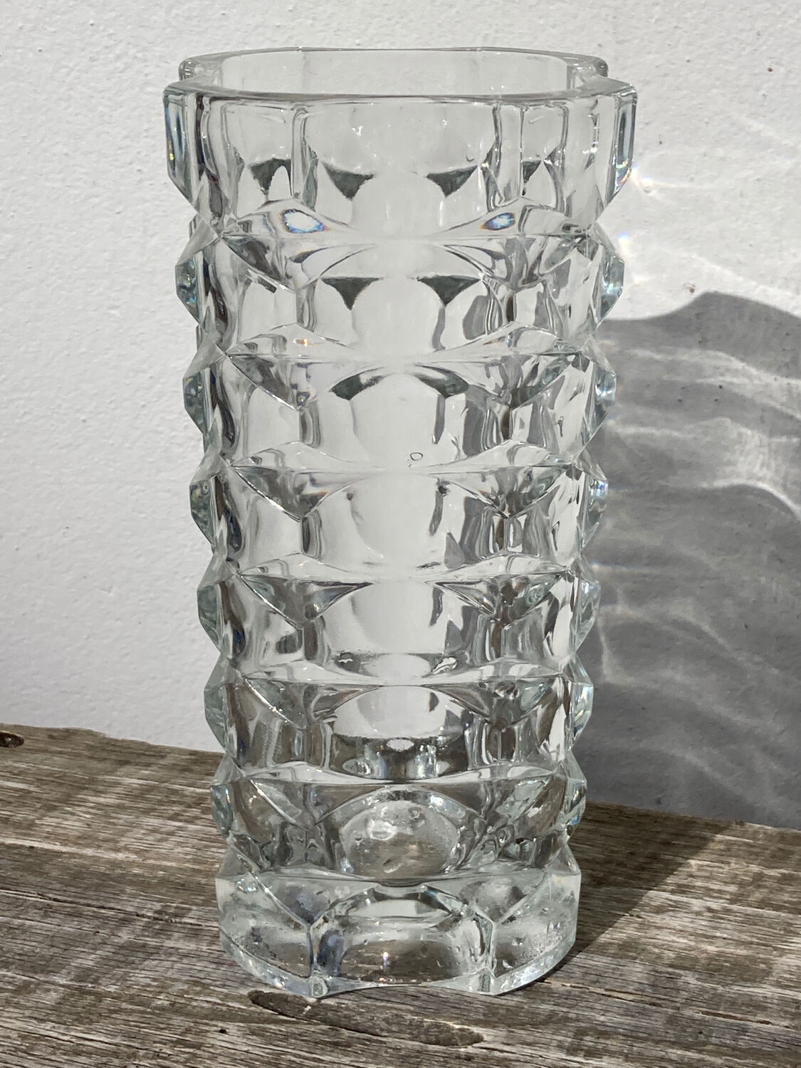 Classic transparent glass vase