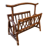 Rattan magazine rack
