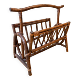 Rattan magazine rack