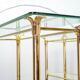 Ramiro Tarazona 24 Carat Goldplated Display Cabinet w. Glass Shelves 1980s