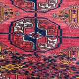 Old Turkmen bukhara handmade handmade wool rug 120x164 cm