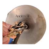 Scandinavian suspension lamp in brushed aluminum