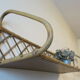 Wall shelf or to be installed in vintage rattan 1960s restored