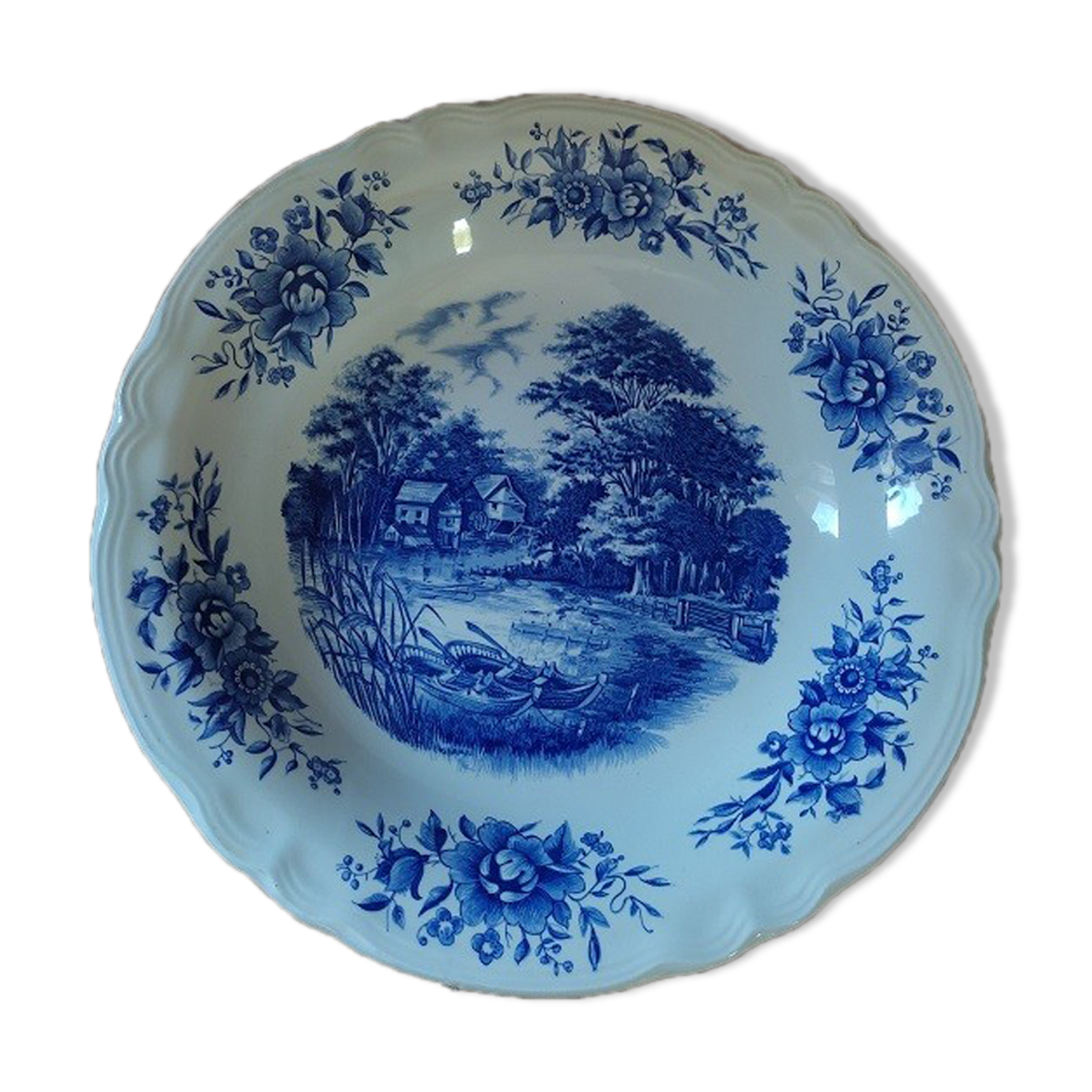 Salad Bowl Porcelain Hollow dish Sarreguemines Romantic Old dp 0522015