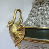 Empire chandelier in bronze and crystal