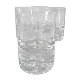 Set of 4 glasses bubble whiskey cups 1970