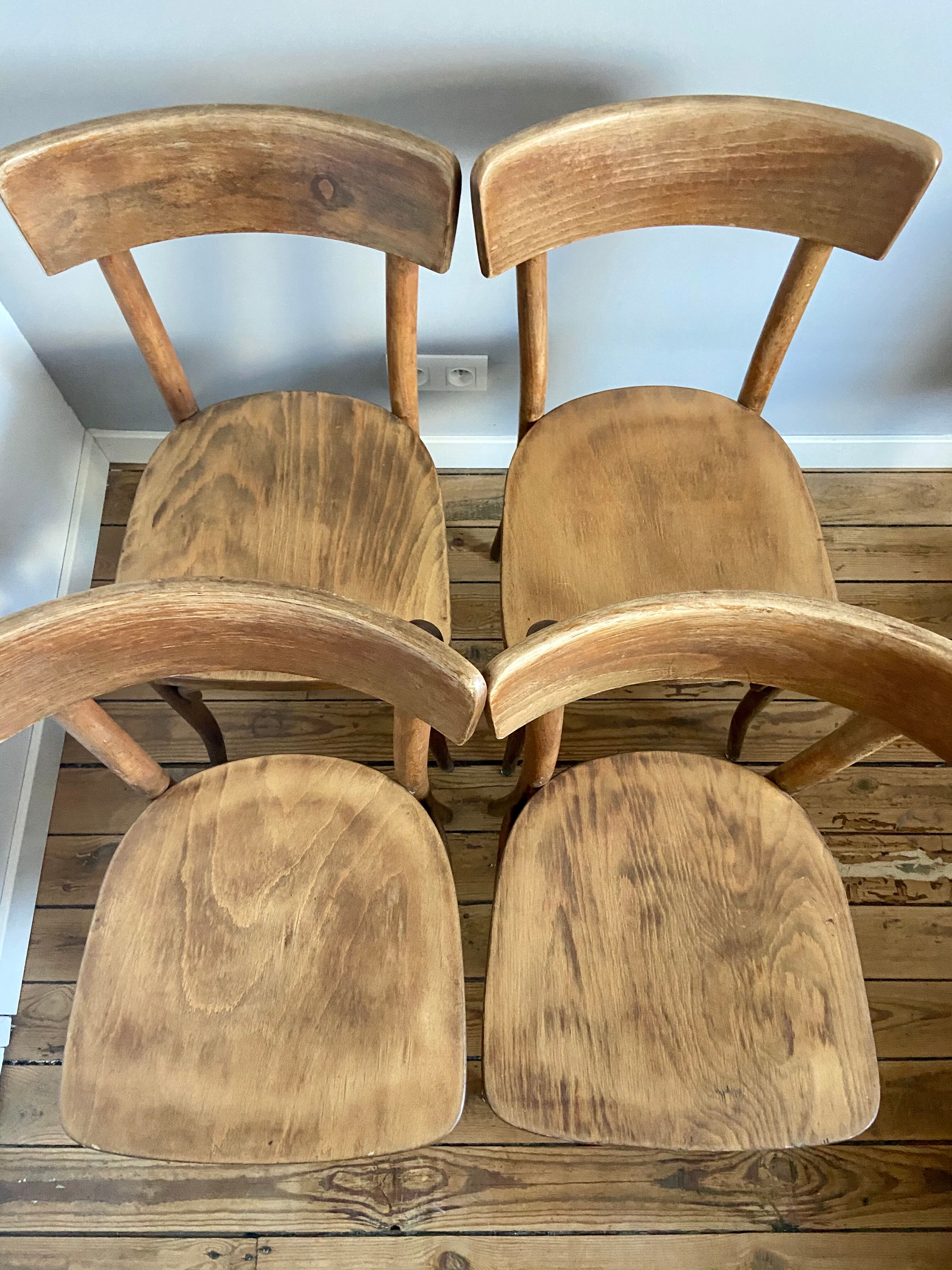 Set of 4 Thonet bistro chairs