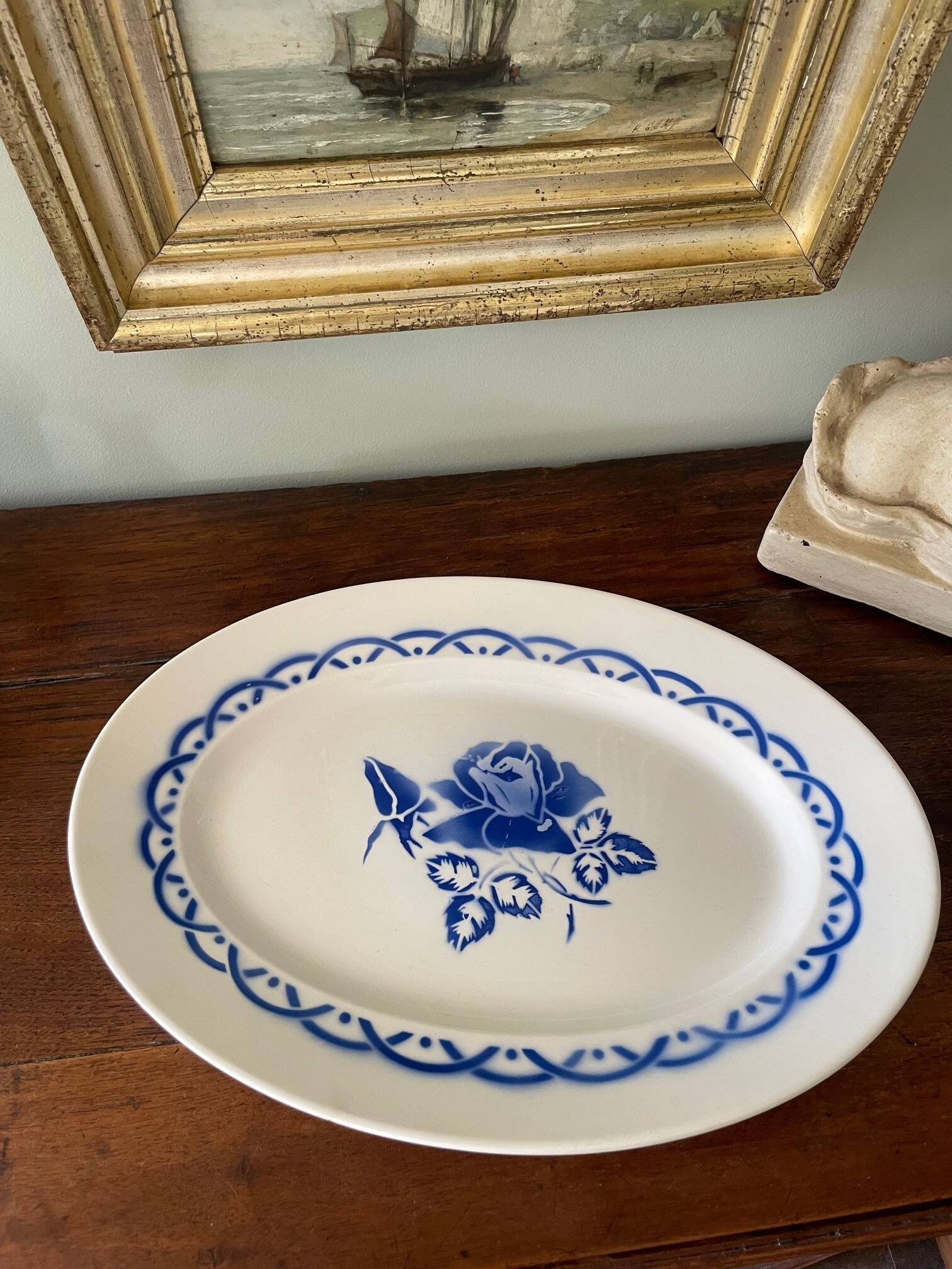 Plat en faïence Digoin Sarreguemines