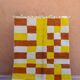 Moroccan Berber rug Beni Ouarain yellow and brown checkered