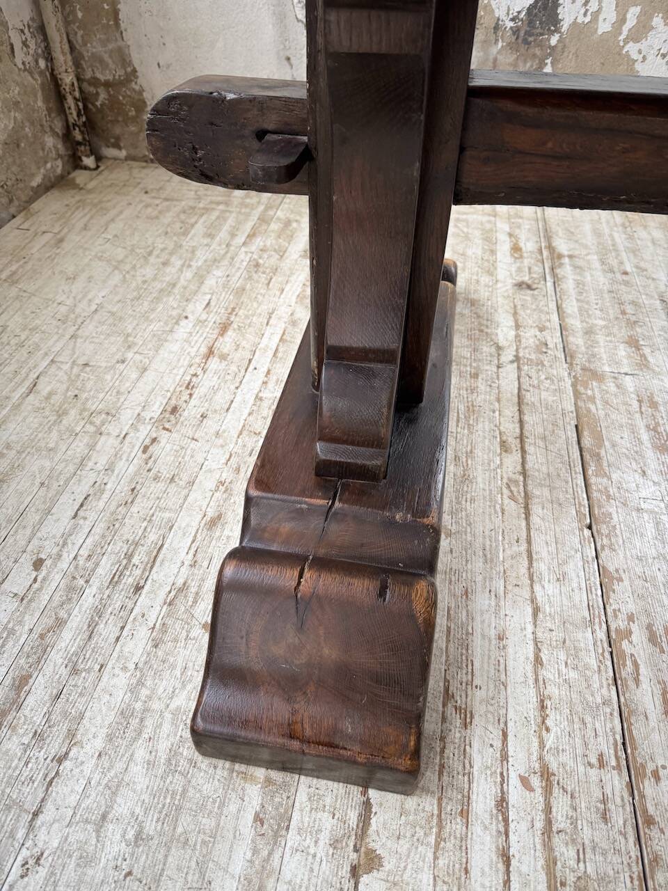 Table de monastère XXL en chêne, 19ème s.