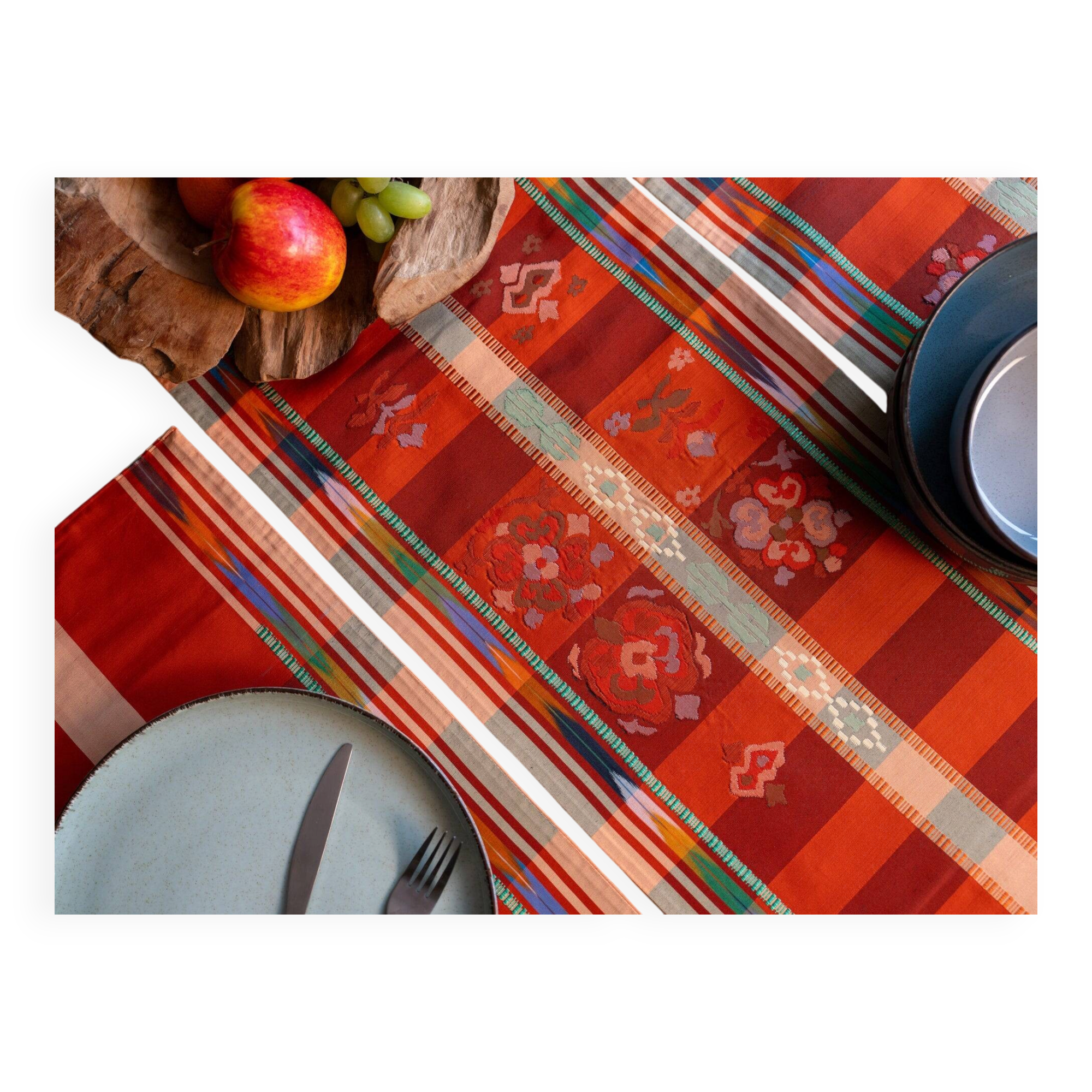 Global Tapestry silk table runner