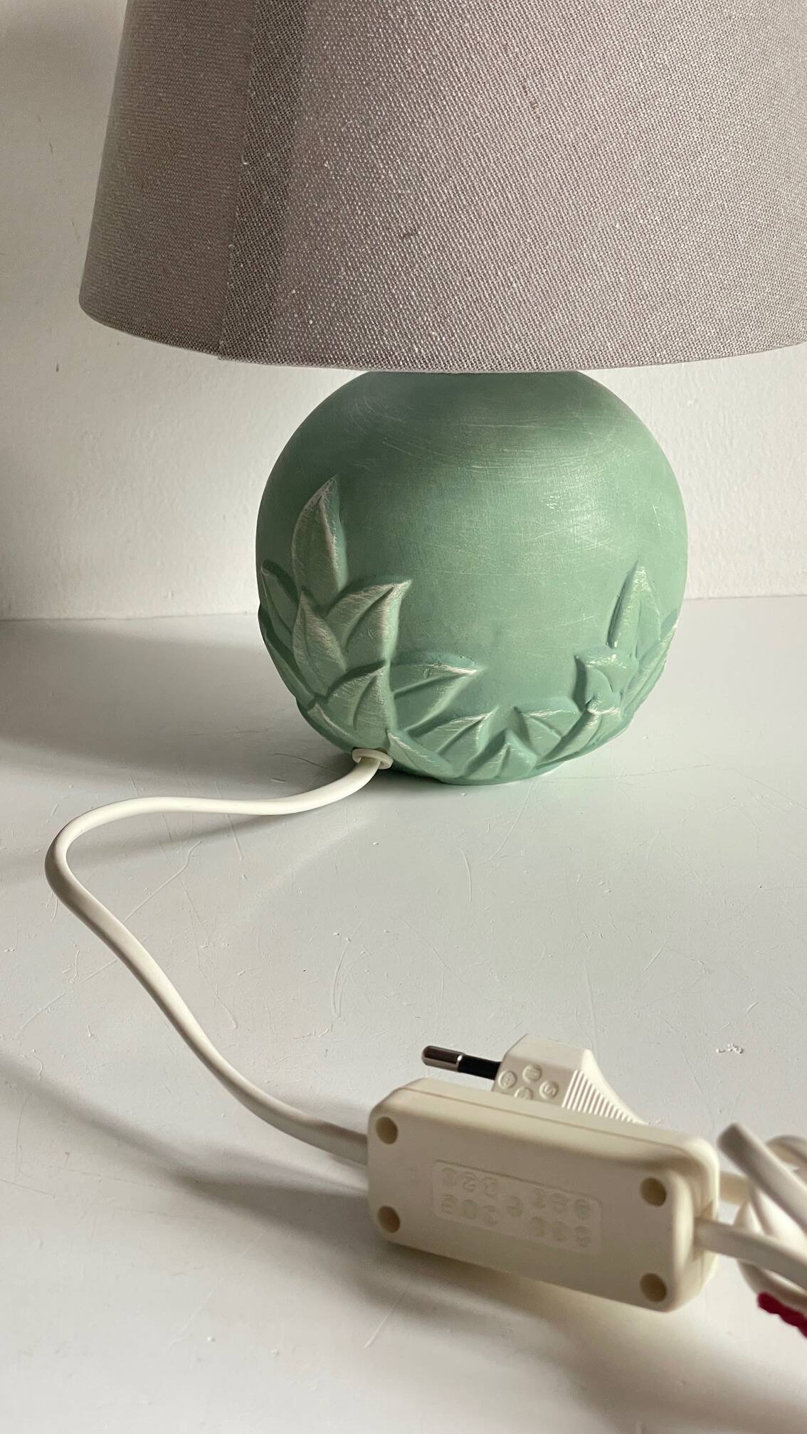 Plaster lamp by Sampa Helios, France 1990s