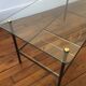 Low Glass Table with door magazines 50's