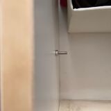 2 buttons, ceramic door handles, white blue
