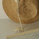 Porte manteau murale vintage bois et métal beige