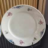 4 old mismatched plates Gien, St Amand, K&G Lunéville