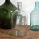 Antique colored damajuanas (circa 1920). Set of 3 pieces