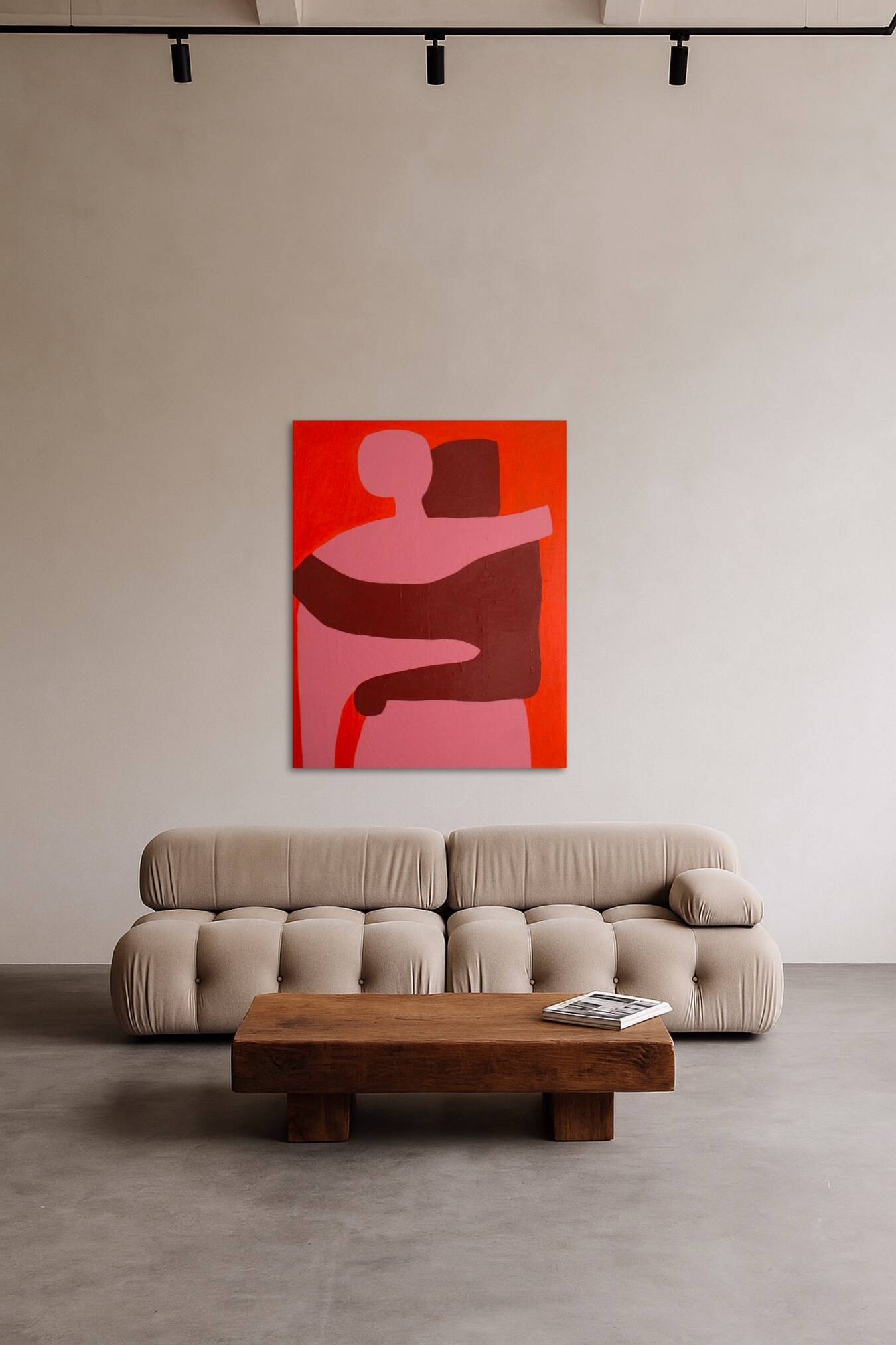 Painting on canvas "can i hold you" signed Bodasca