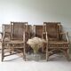 Set of 6 wicker armchairs