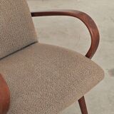 Pair of grey mottled armchairs by Jaroslav Smidek for TON Bystrice
