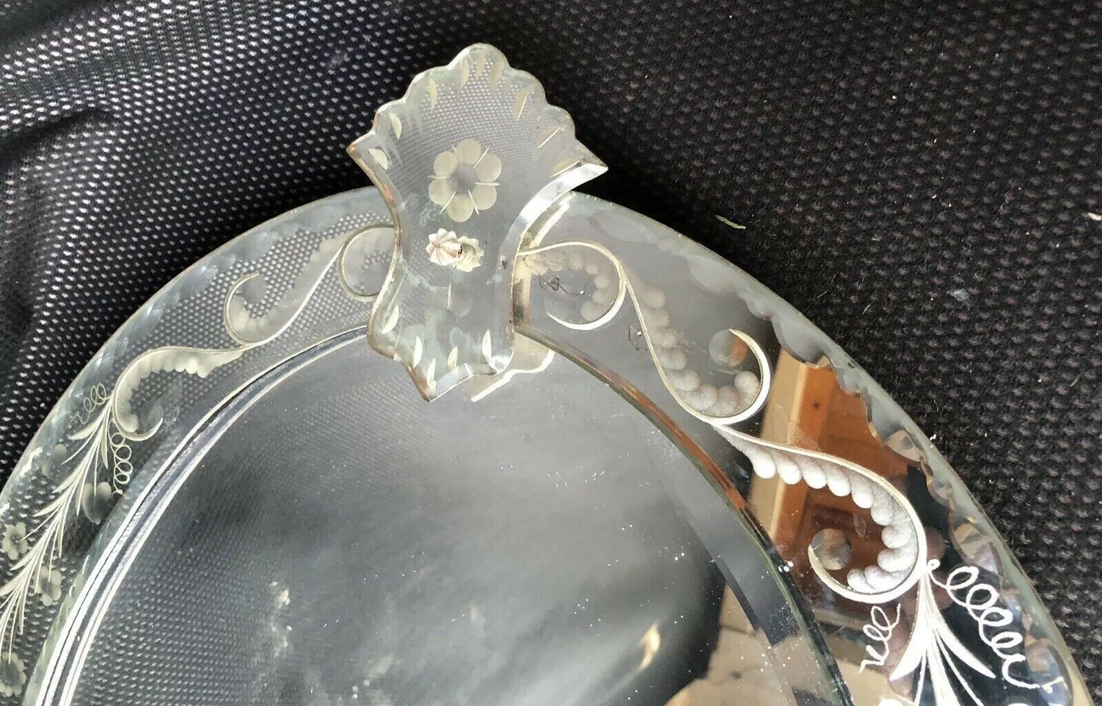Venetian mirror period 1950 art deco 73.5 x 46 cm