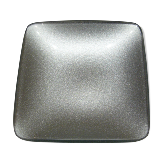 Designer silver glass empty tray