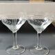 Lot 6 art décor champagne glasses, 1920s. chiseled ears of wheat/transverse lines motifs