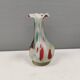Vintage Seguso Venezia Harlequin style glass vase Italy 1970-80s.
