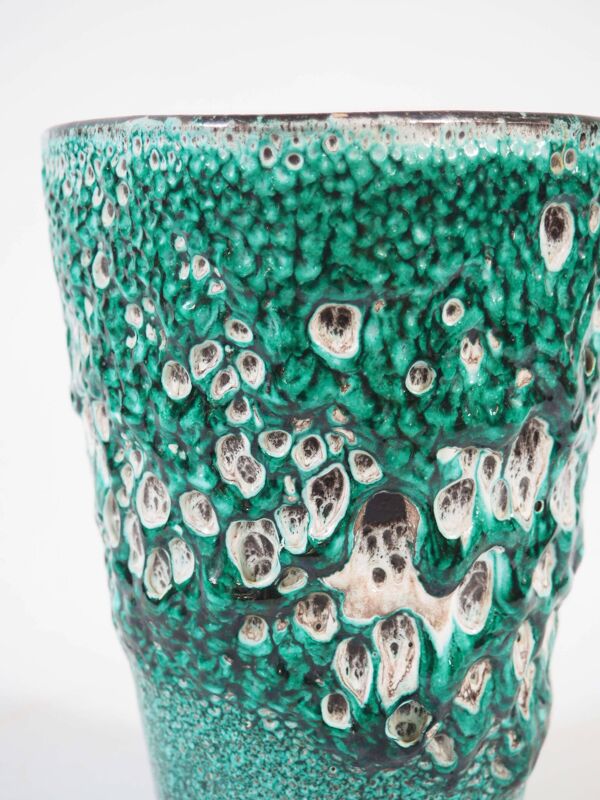 Vase fat lava turquoise