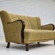 1960s, Danish 3-seater sofa, original condition, wool/cotton fabric.