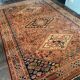 Oriental carpet woven pink, ochre, beige 255x165