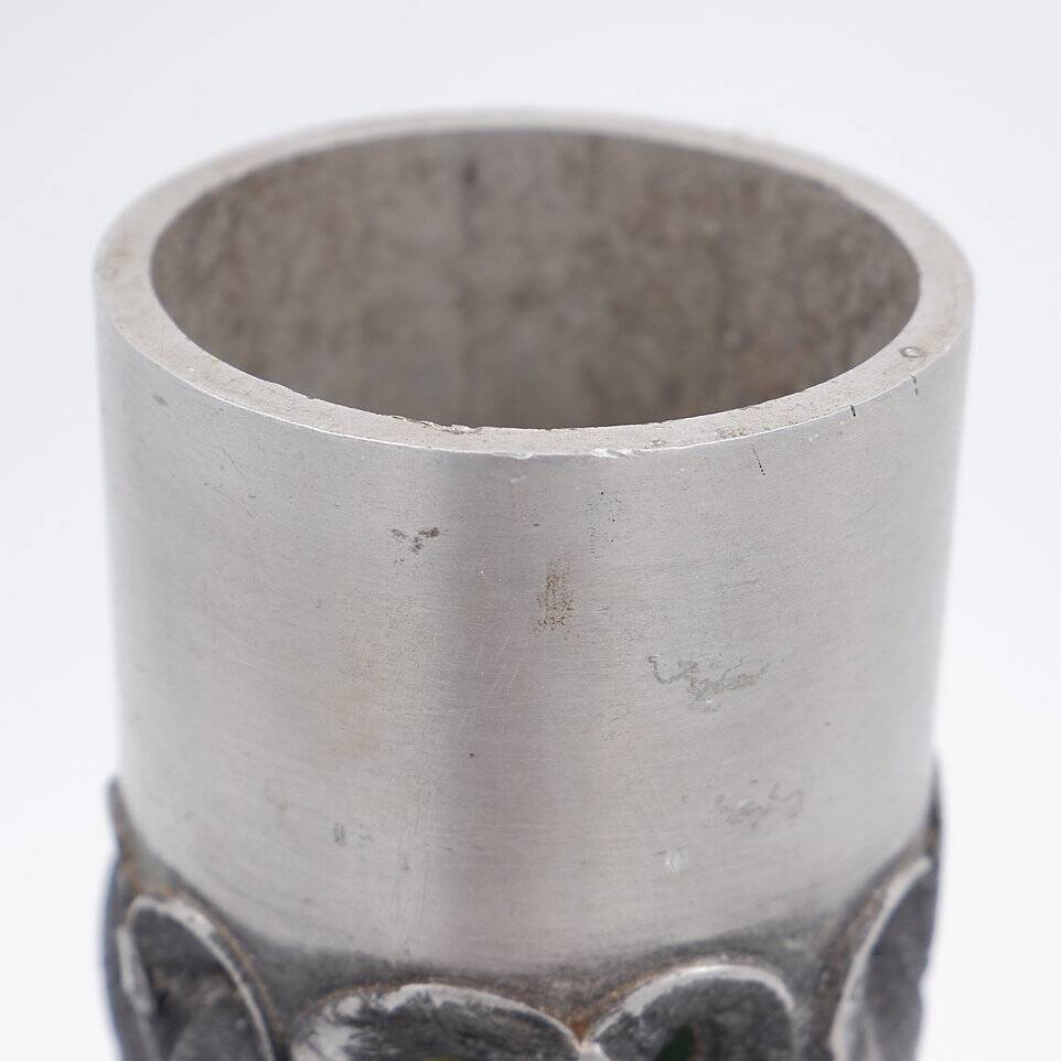 Dried flowers Aluminum Vase - Willy Luyckx for Aluclair 1970s