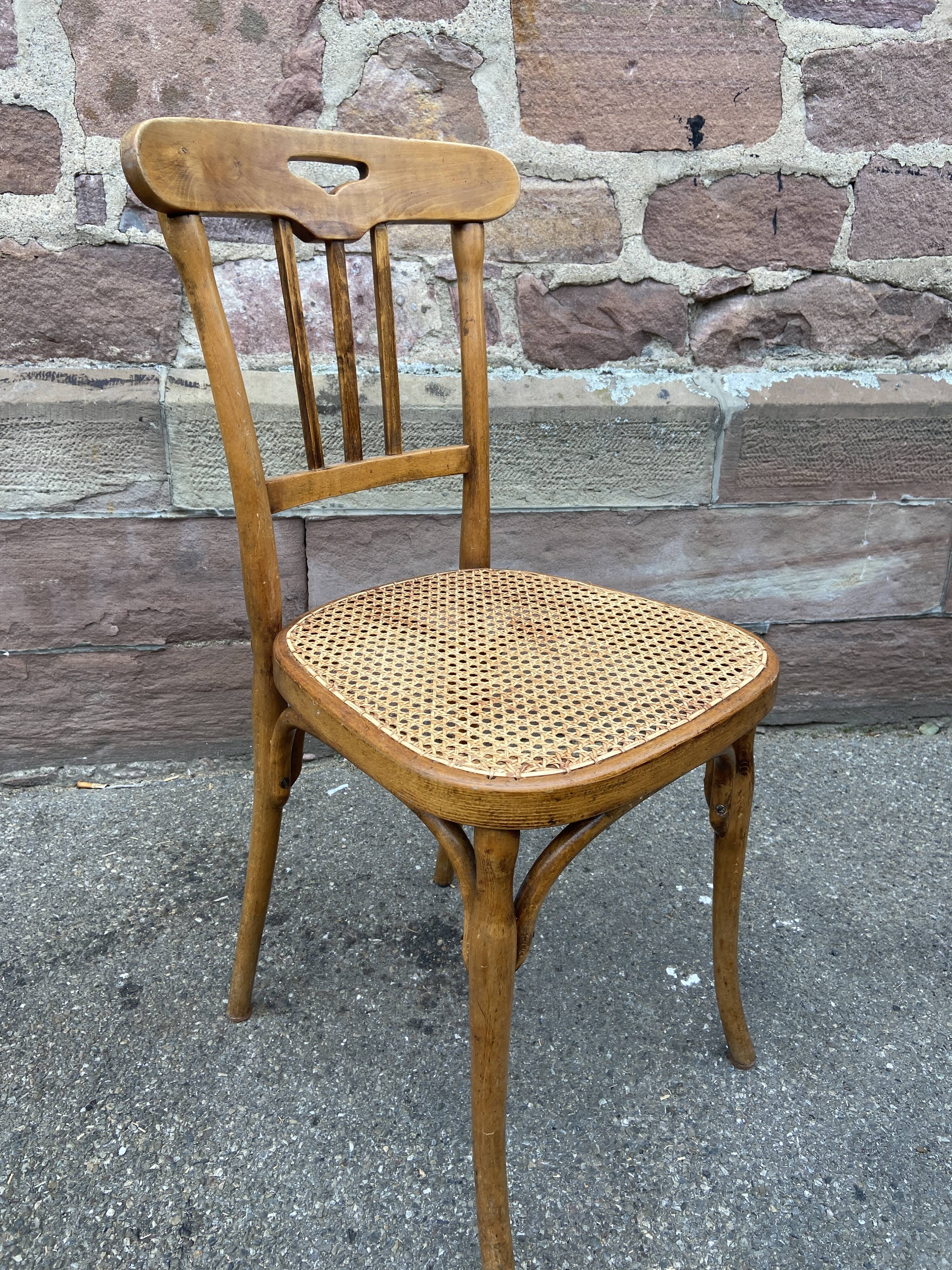 Viennese curved wooden chair 19th J J Kohn