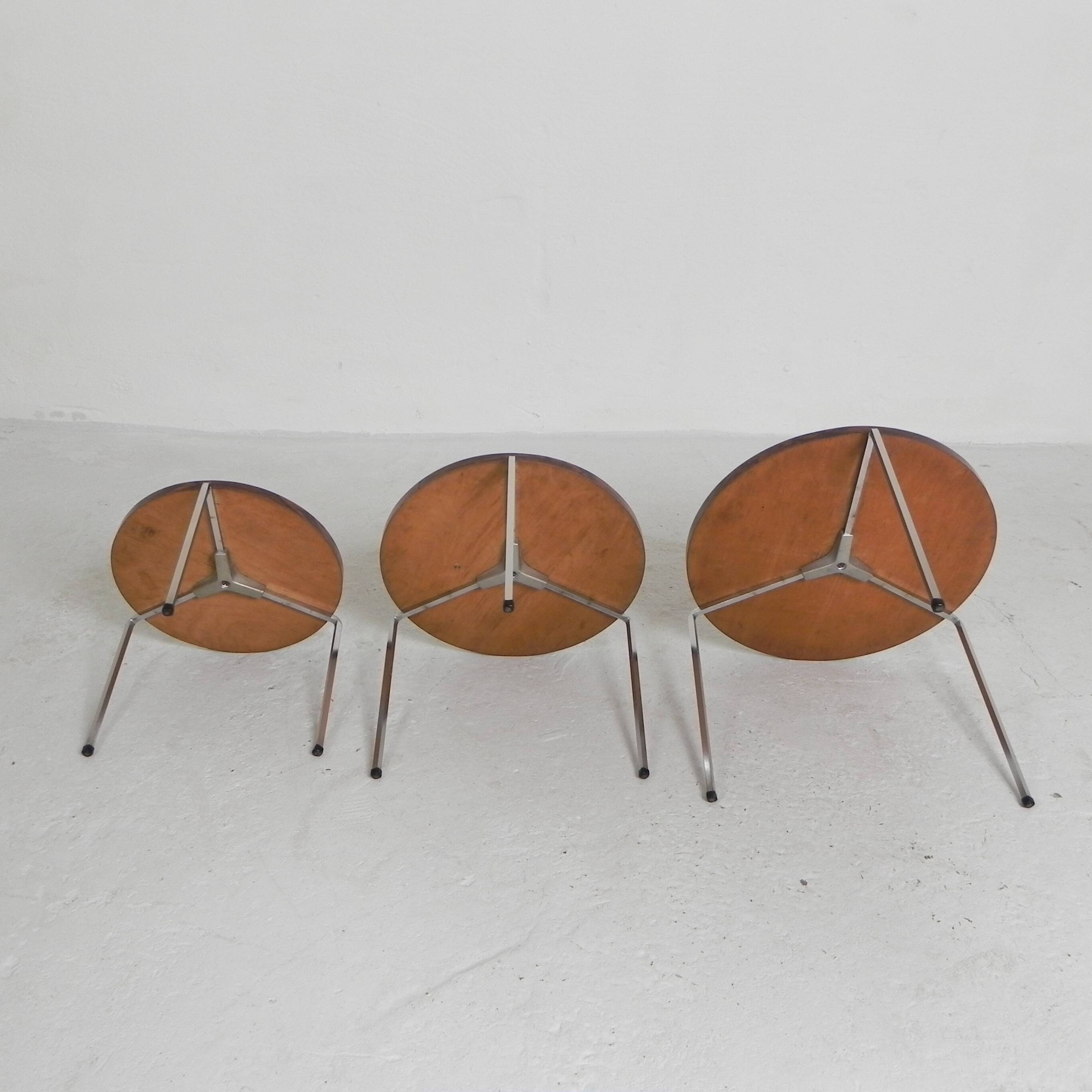 Set of 3 side tables, nesting tables Vaza Roden, 1960s.