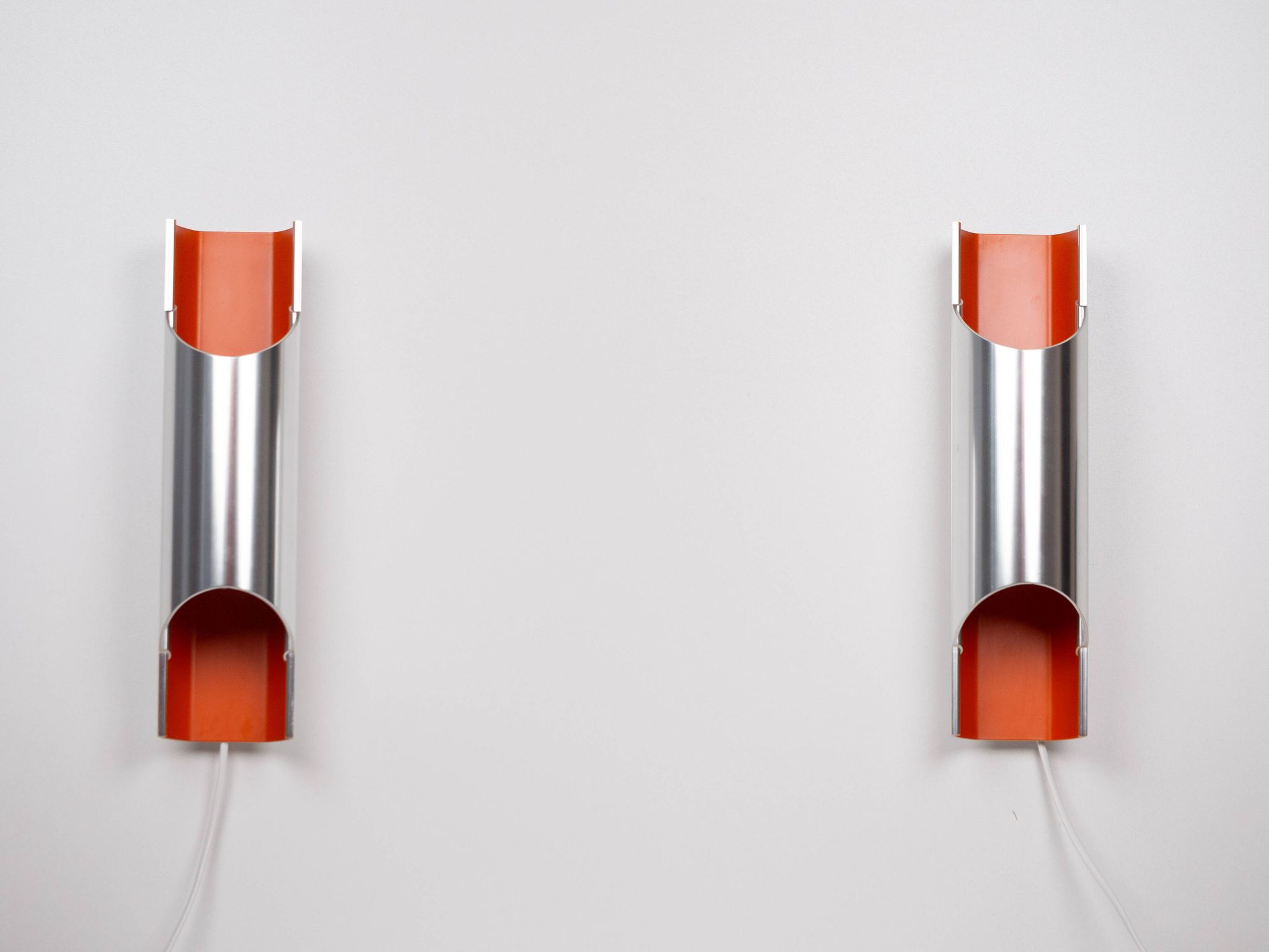 Pair of vintage Danish wall sconces Pandean by Bent Karlby, Lyfa, 1960s
