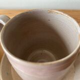 Tasse, sous-tasse et sucrier en céramique