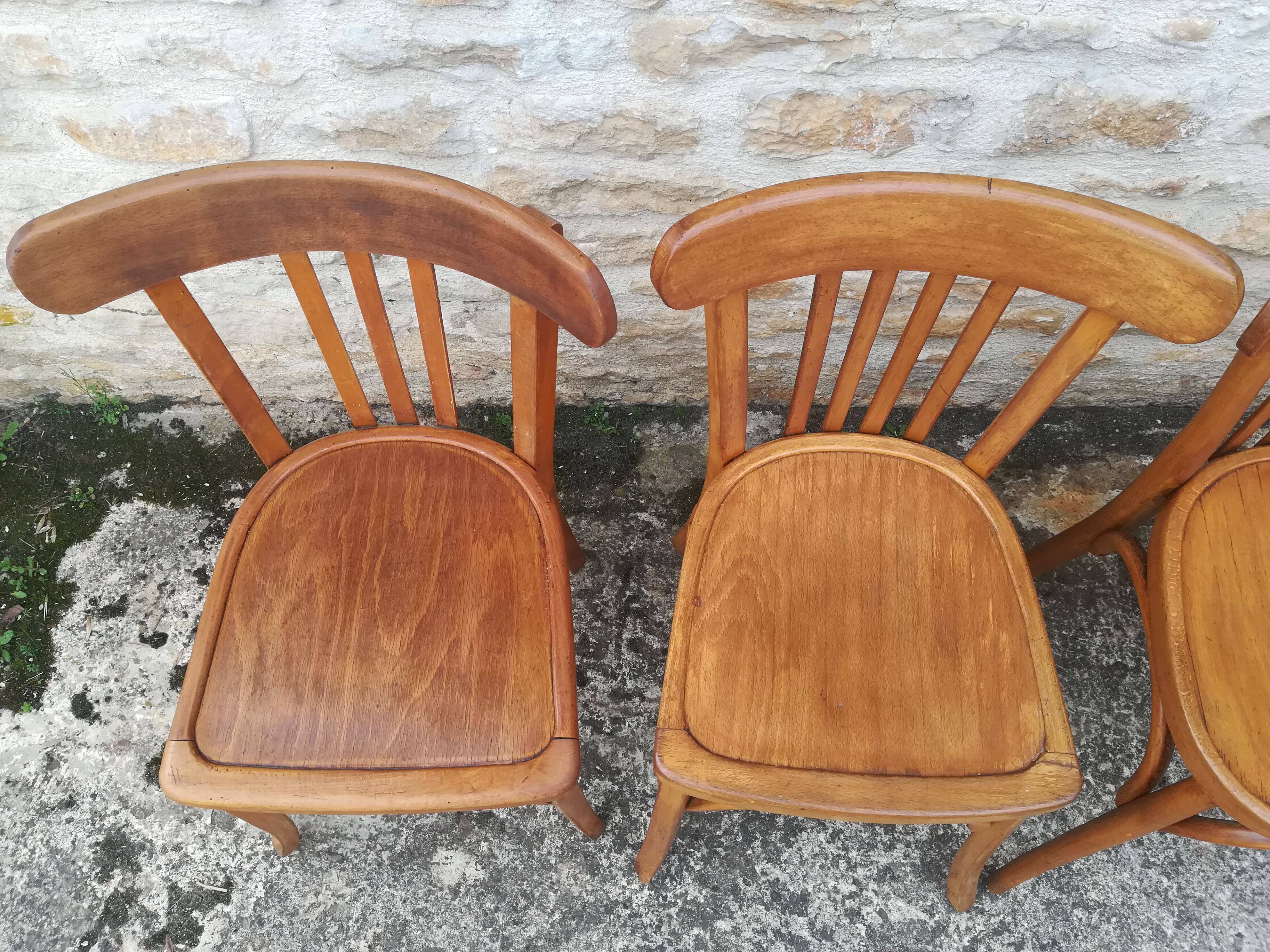 Mismatched bistro chairs